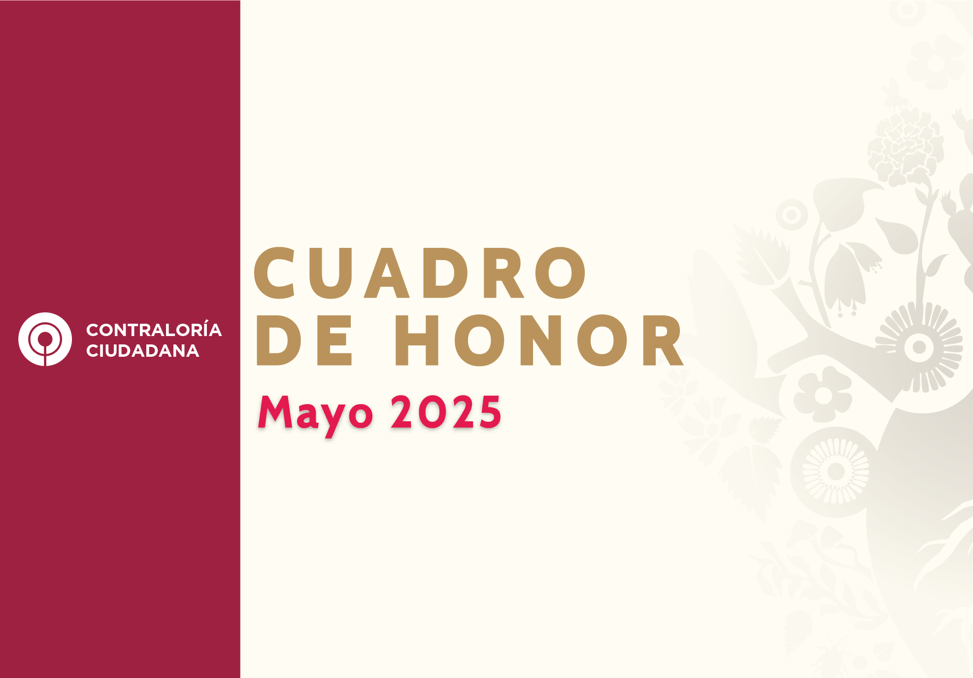 Cuadro de Honor Mayo